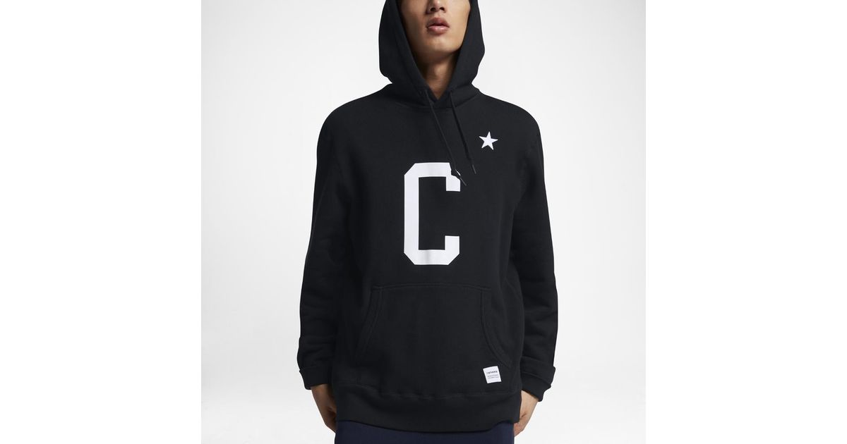 black converse hoodie mens