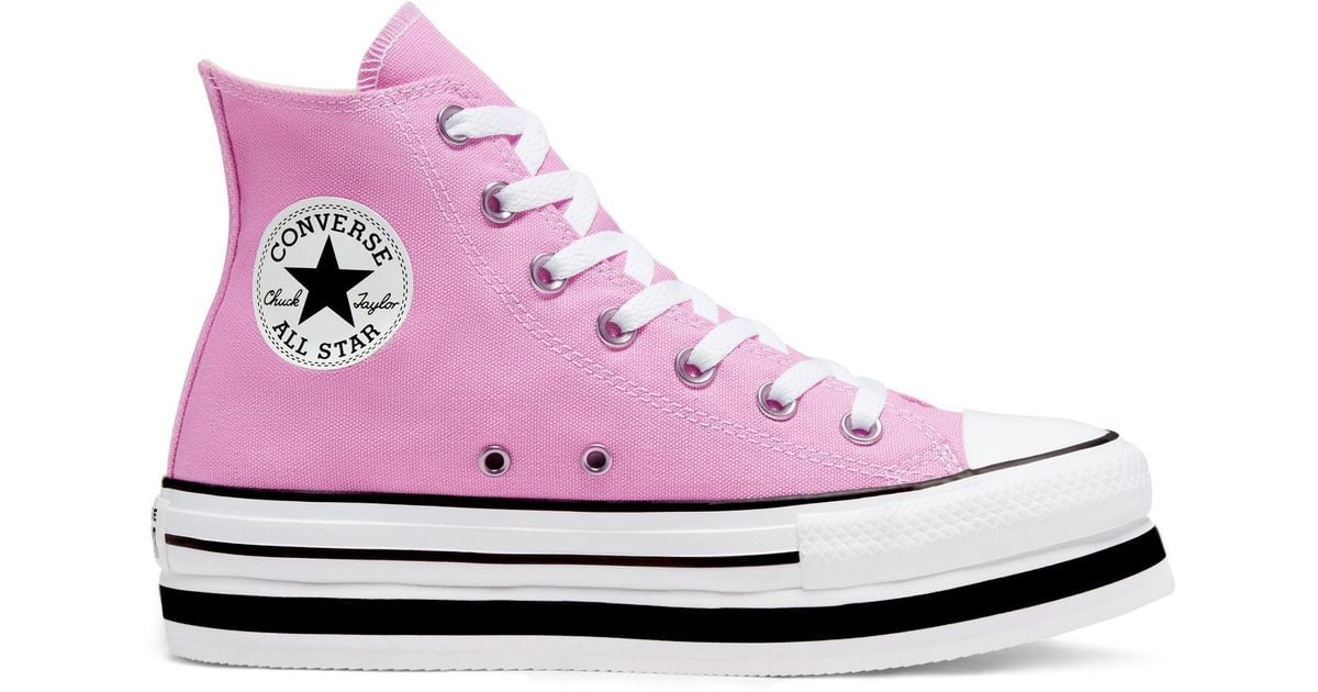 Converse Everyday Platform Chuck Taylor All Star in Pink | Lyst