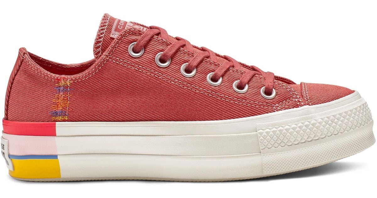 chuck taylor all star rainbow platform low top
