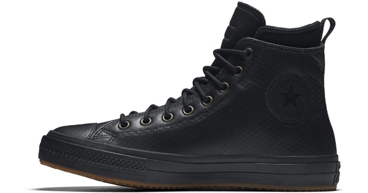 Converse Chuck Ii Waterproof Mesh Backed Leather Boot in Black for Men |  Lyst