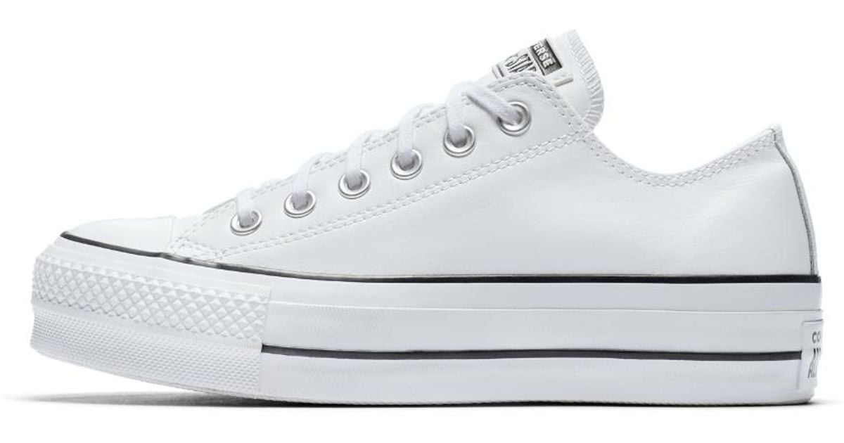 chuck taylor all star lift clean leather low top
