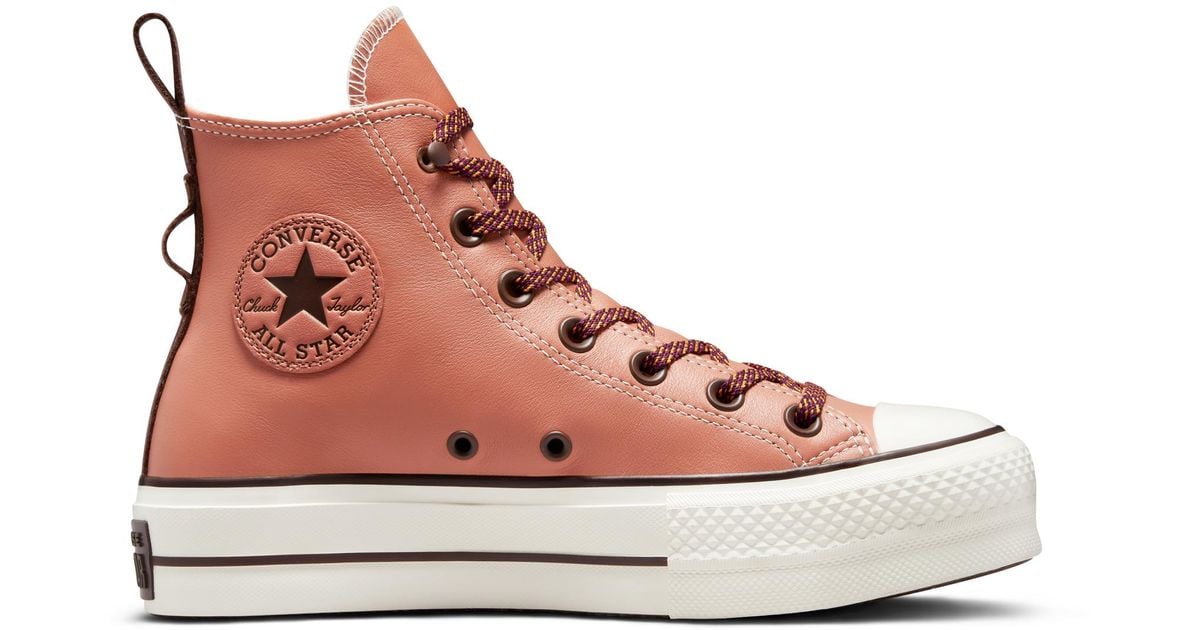 Womens Converse Chuck Taylor All Star Platform Clean Leather High Top