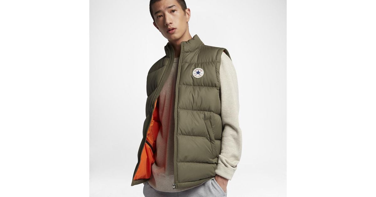 Converse Down Men's Vest in Green for 