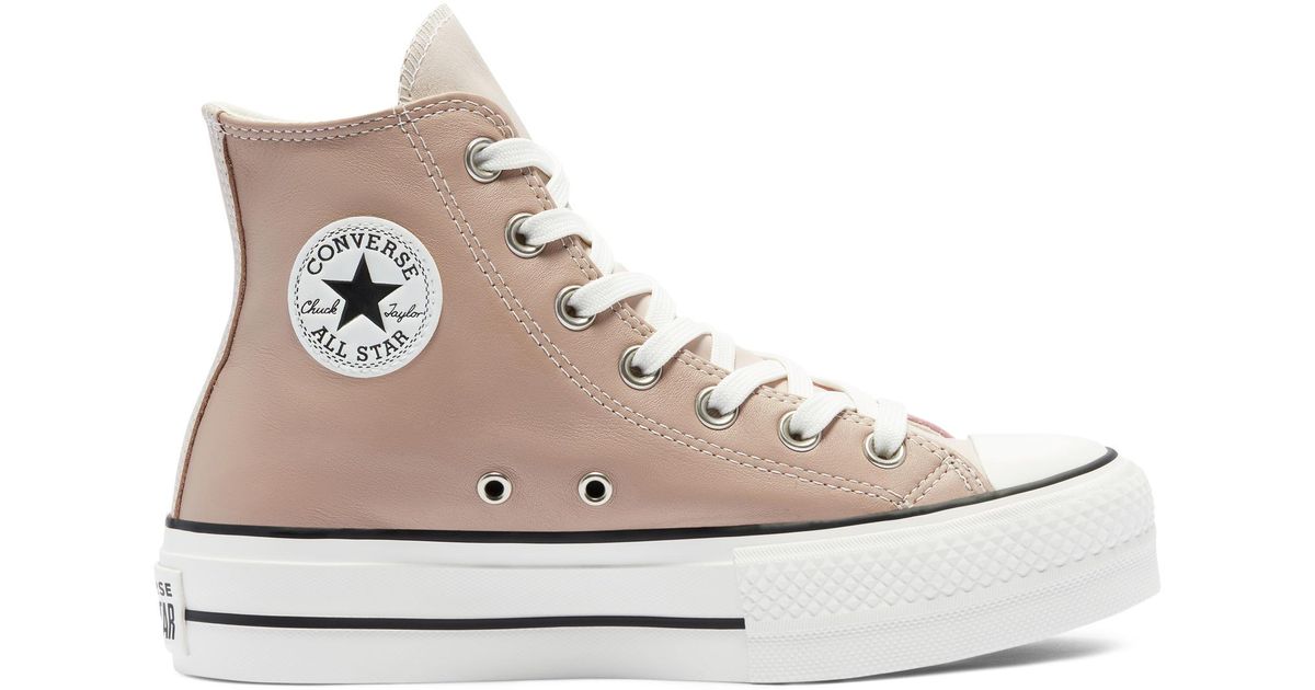 Converse Neutral Tones Platform Chuck Taylor All Star in Brown | Lyst