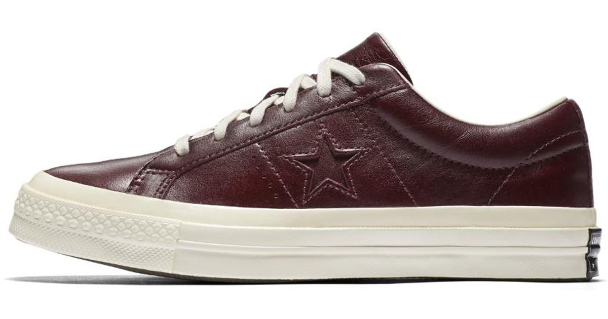 Converse One Star Leather And Tapestry Shoe in Brown for Men - Lyst