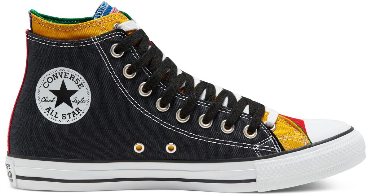 Converse Canvas Double Upper Chuck Taylor All Star in Black for Men | Lyst