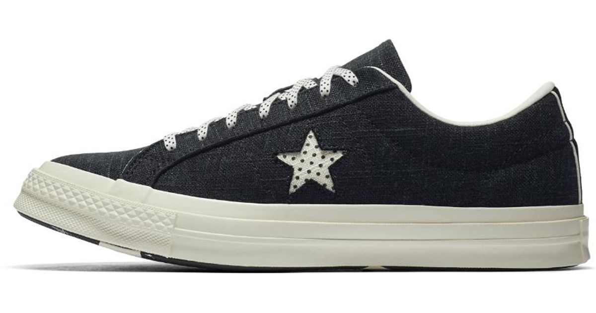 converse one star chambray dots low top