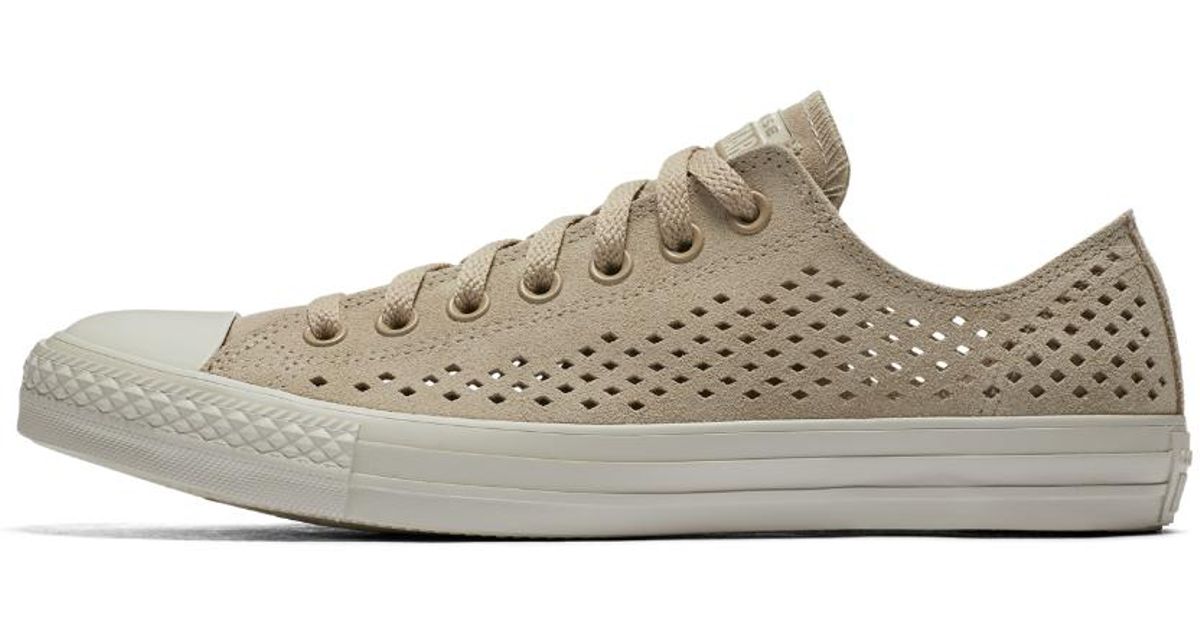 converse chuck taylor all star perforated suede low top