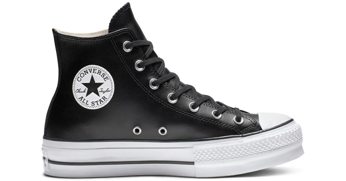 chuck taylor all star lift platform leather black
