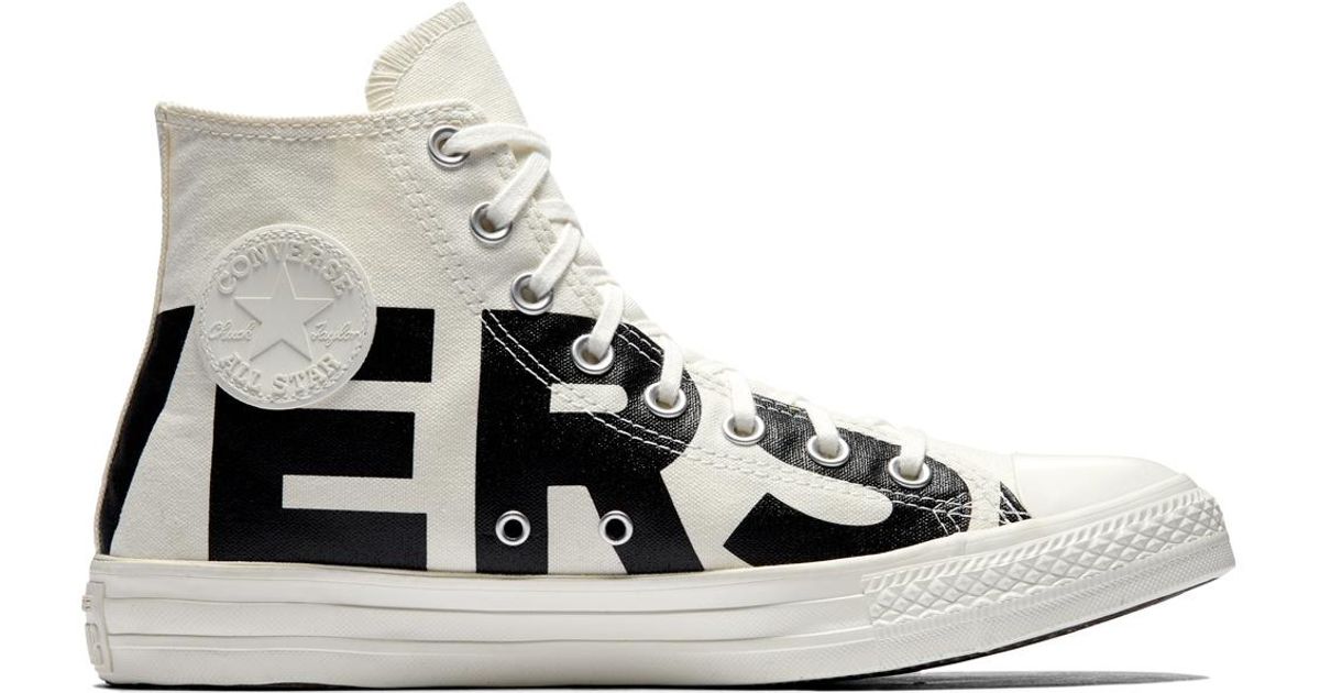 Converse Canvas Chuck Taylor All Star Wordmark in White, Black (White) for  Men - Lyst