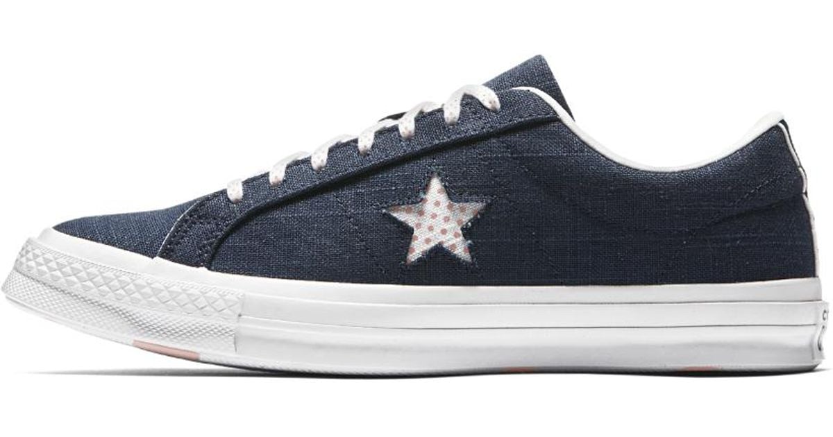 one star chambray dots