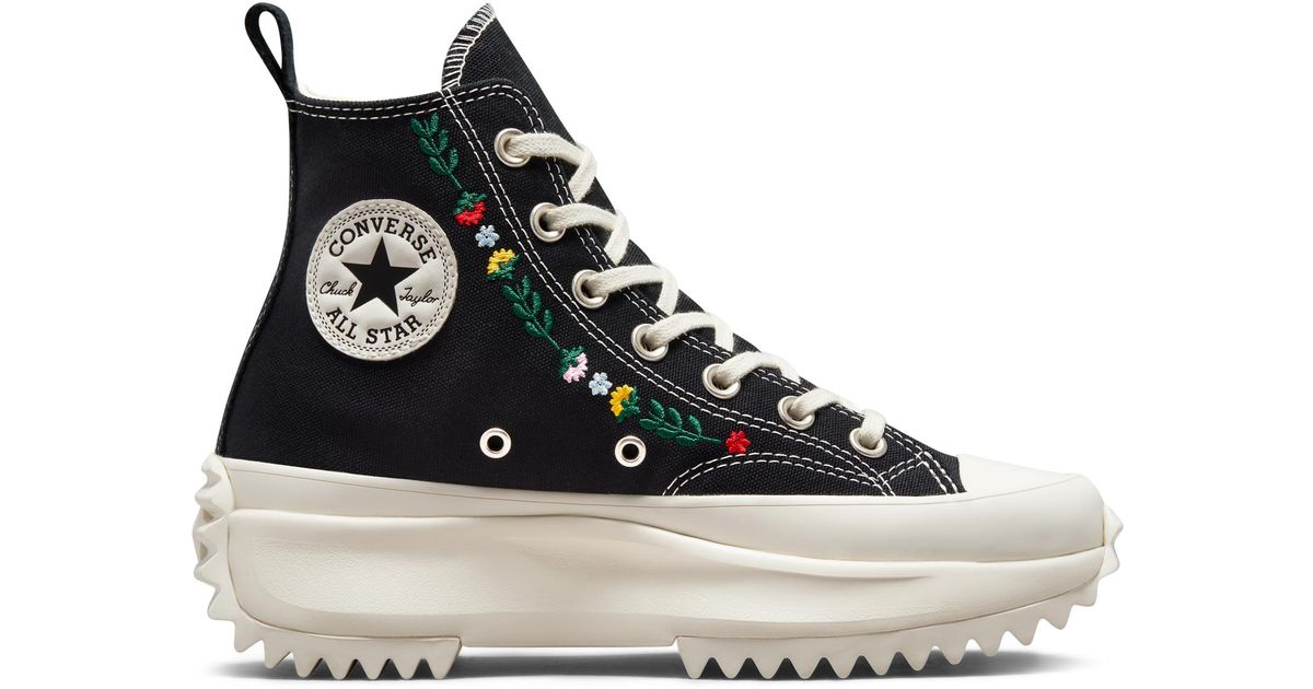 Converse Run Star Hike Platform Floral Embroidery in Black for Men Lyst