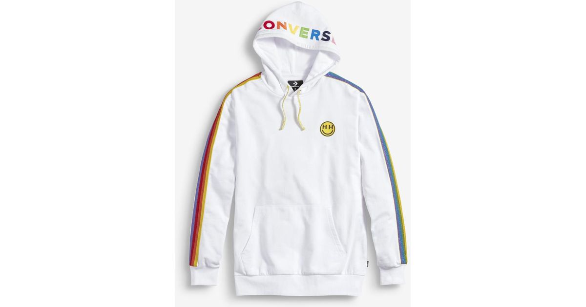 converse hoodie white