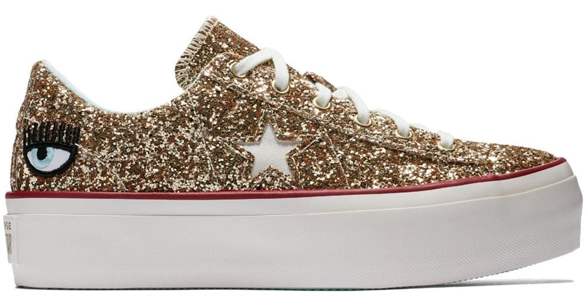 converse glitter platform