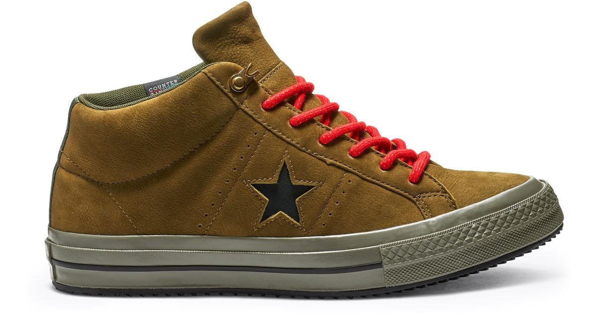converse one star counter climate leather mid