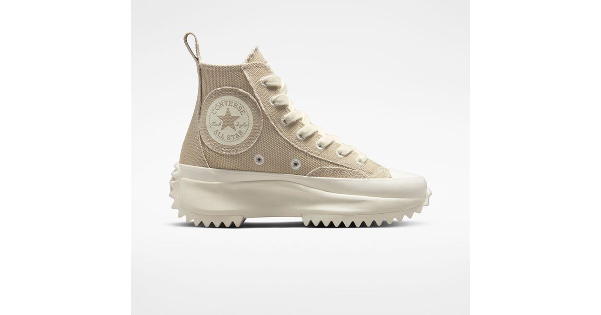 Converse Run Star Hike Platform Oversized Patch in Natural | Lyst UK