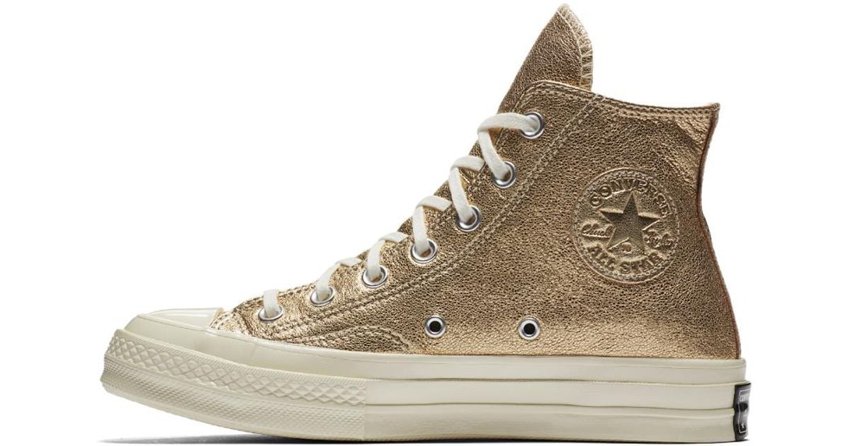 metallic high top converse