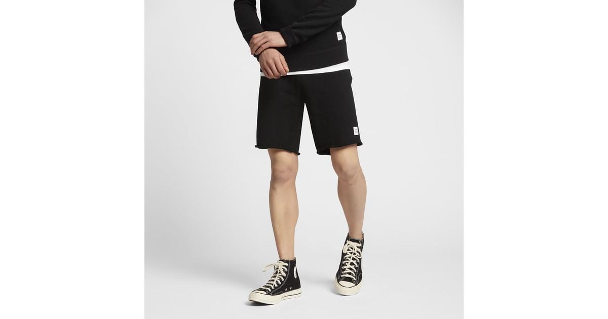 Converse Cotton Essentials Cut-off Men's Shorts in Black for Men | Lyst