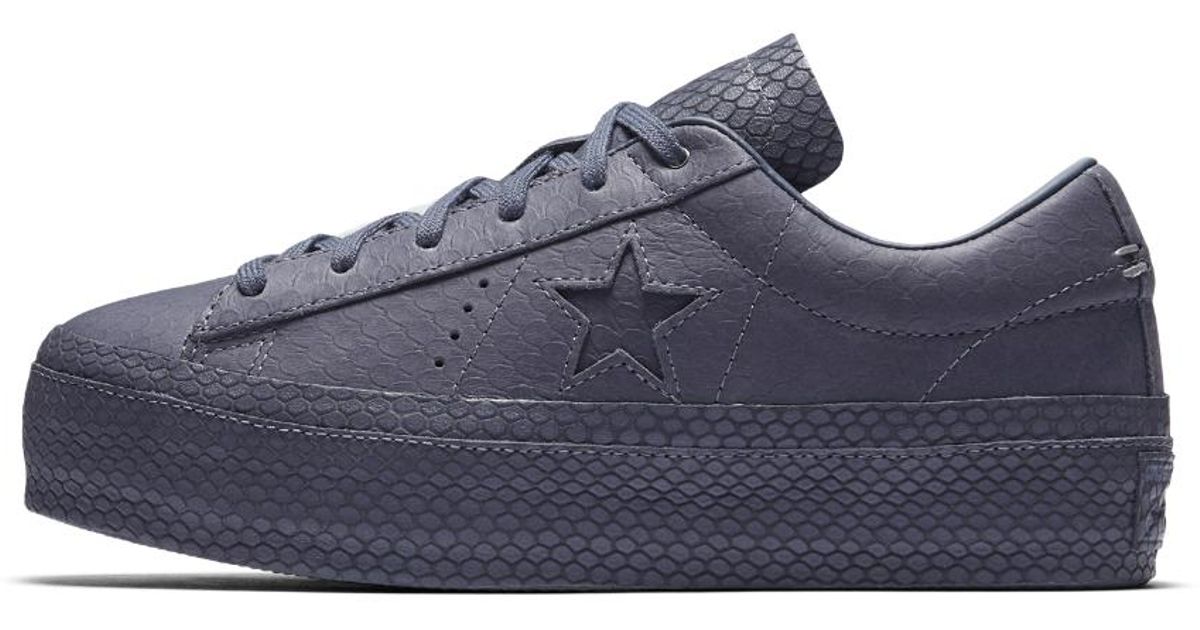 converse one star platform purple