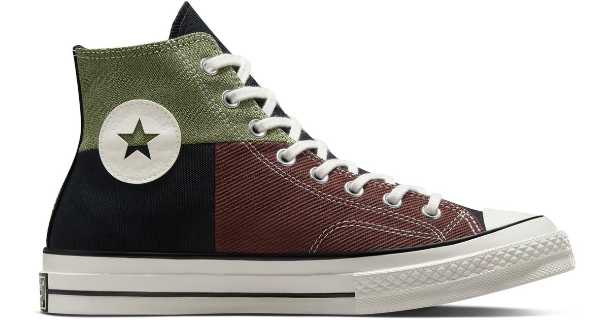 Converse Chuck 70 Crafted Patchwork in Brown Lyst