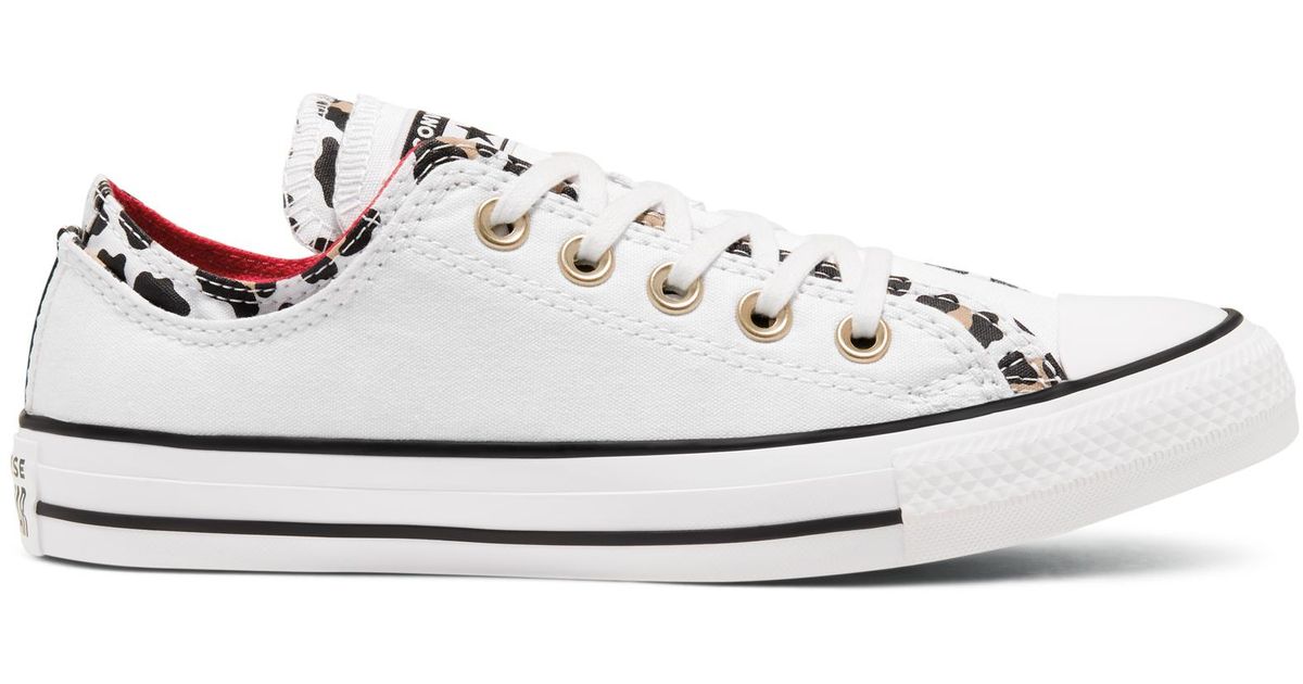 converse double upper blanche