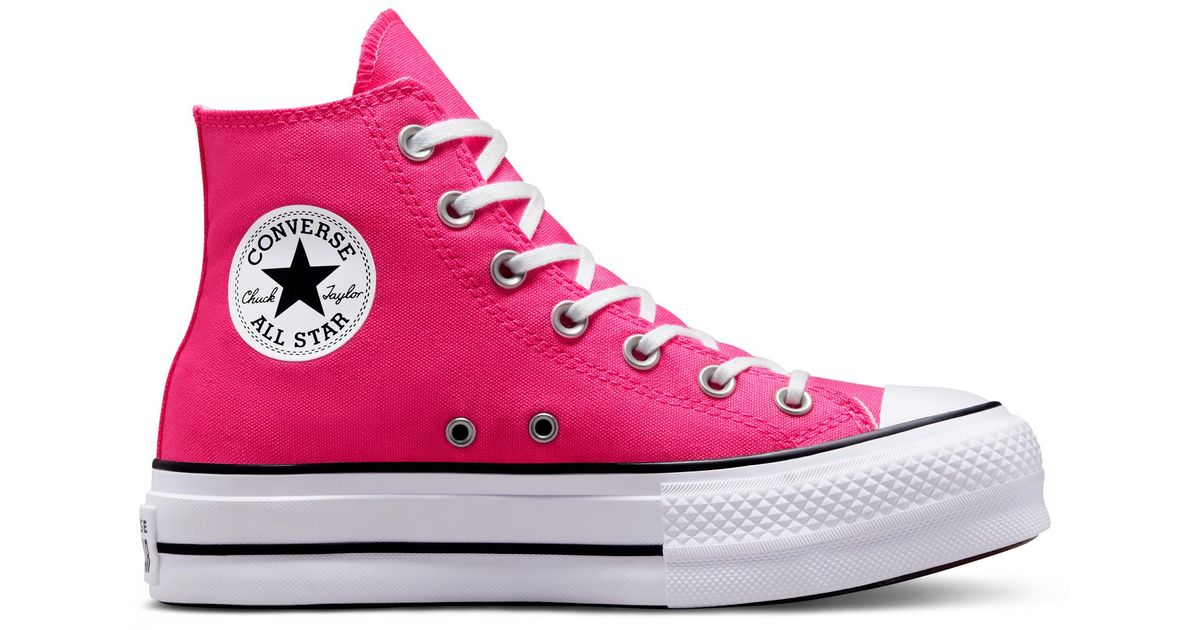 Converse Chuck Taylor All Star Lift Platform Seasonal Color Pink | Lyst