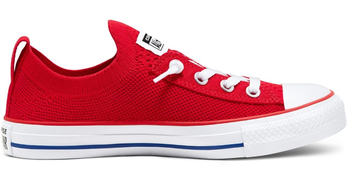 Converse Shoreline Knit Slip Chuck Taylor All Star in Red | Lyst