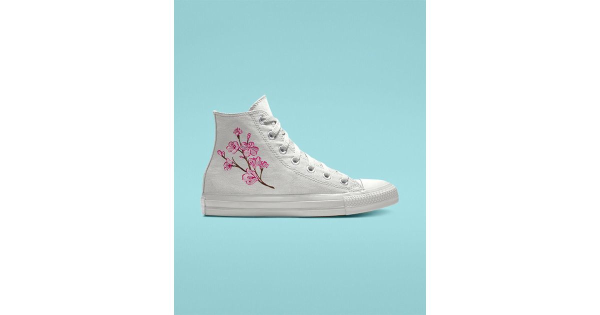 floral embroidered converse
