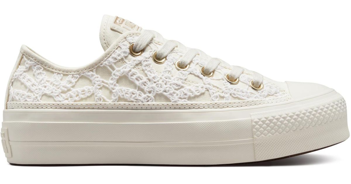 Converse Chuck Taylor All Star Lift Platform Daisy Cord in White Lyst