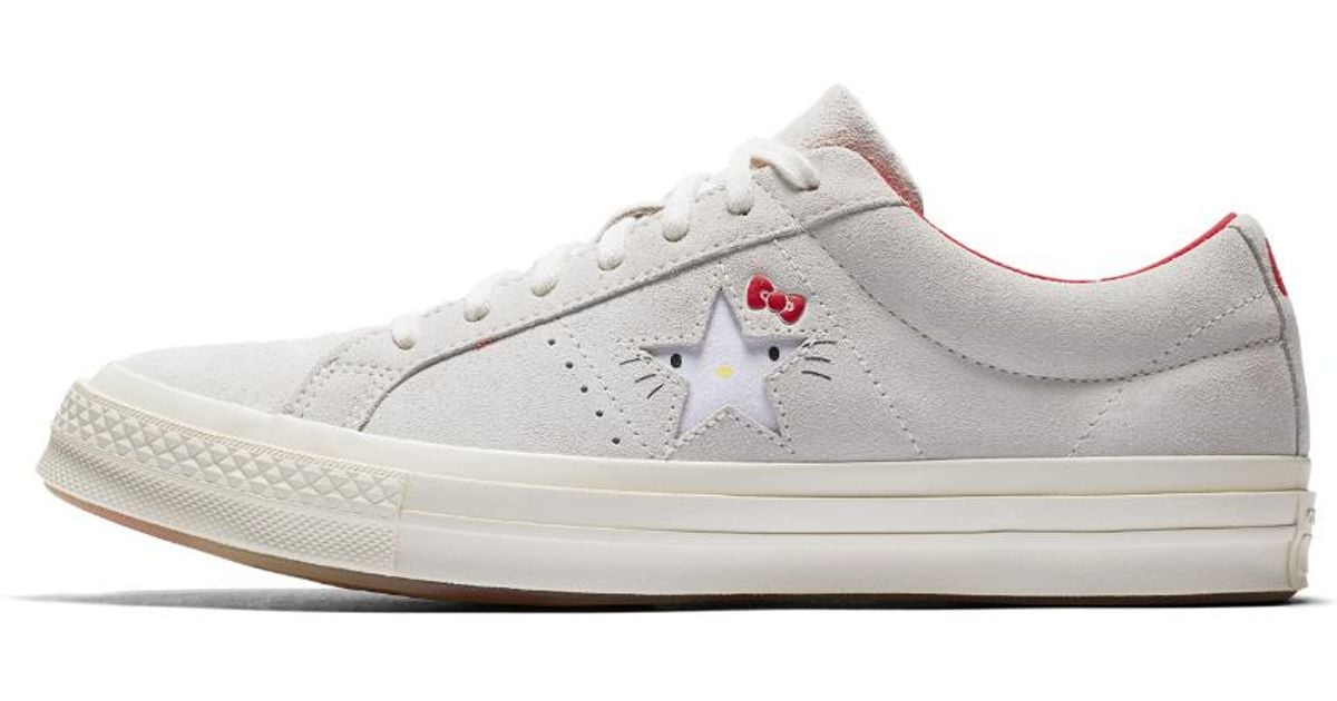 component Contagious chorus Converse X Hello Kitty One Star Suede Low Top Shoe in White | Lyst