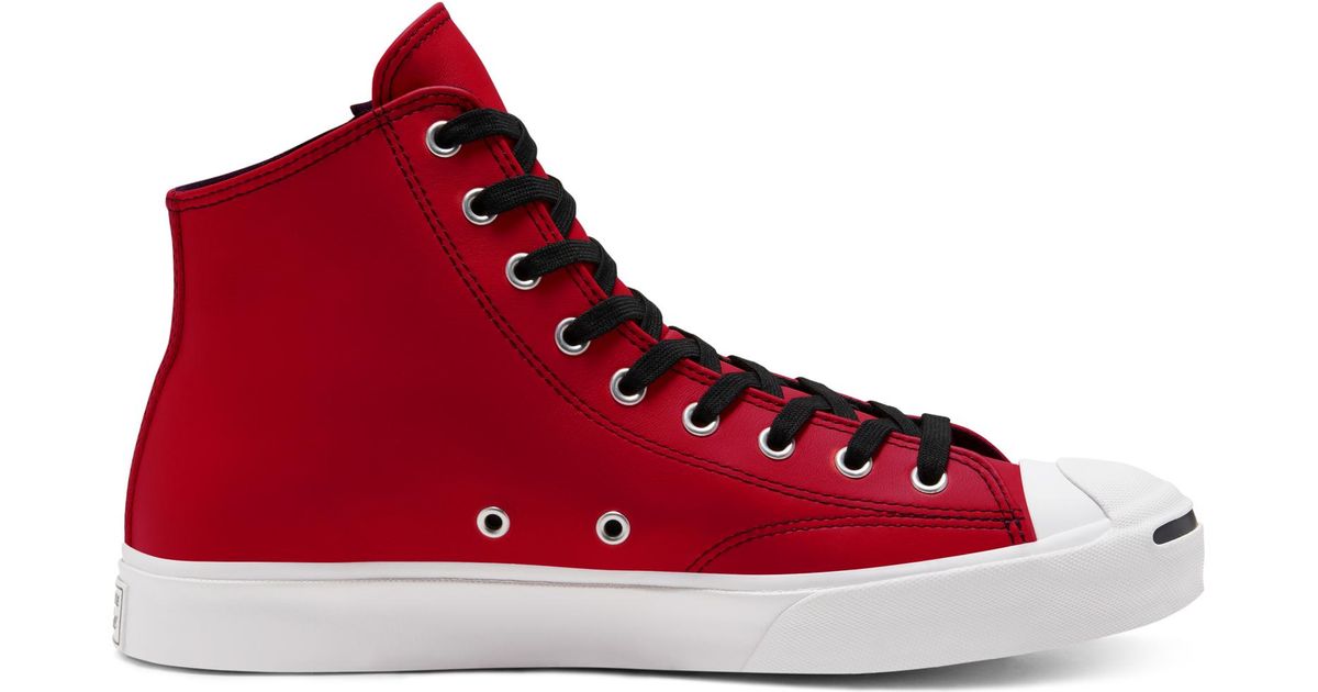 converse jack purcell leather red