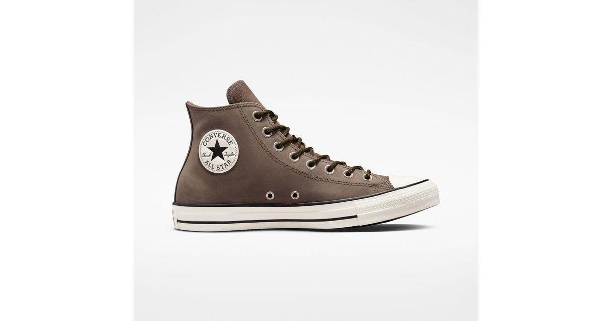 Converse Chuck Taylor All Star Nubuck Leather in Brown | Lyst UK
