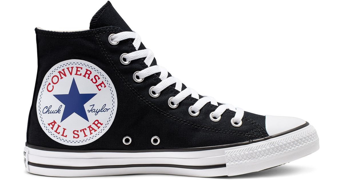 Converse Chuck Taylor All Star Oversized Logo High Top in Black for Men -  Lyst