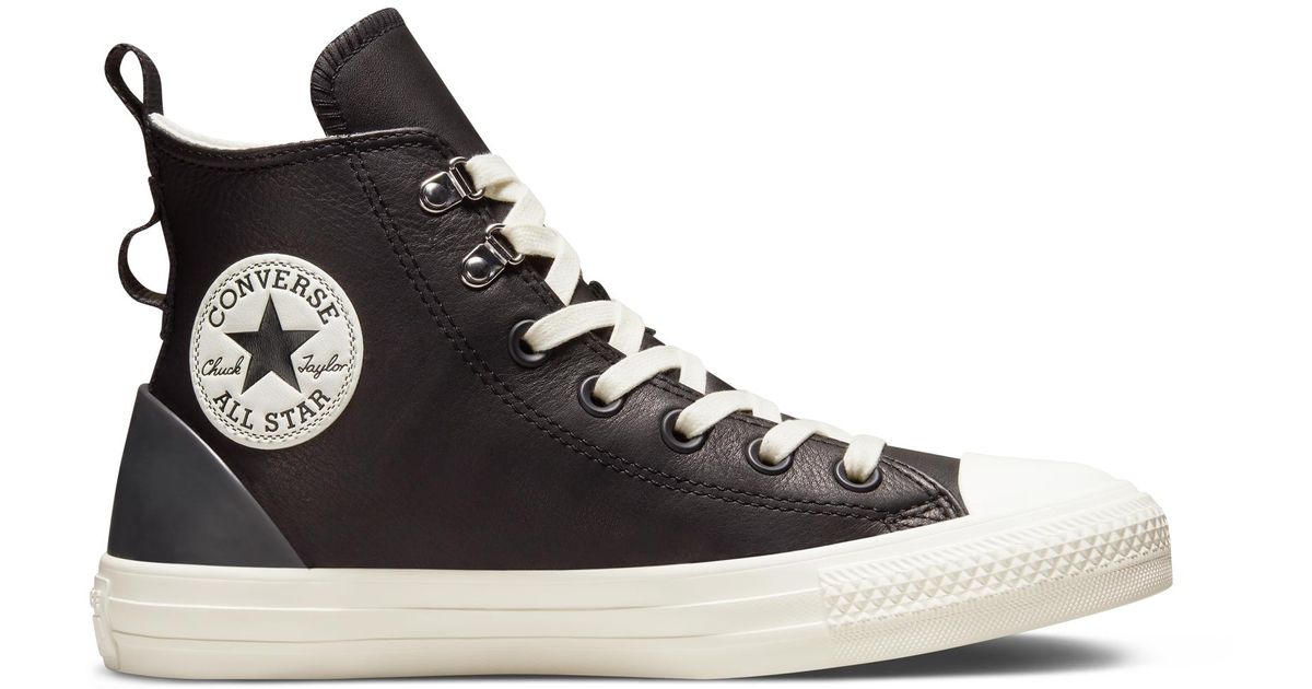 Converse Chuck Taylor All Star Leather Hike in Black | Lyst