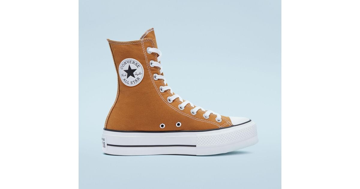 Chuck Taylor All Star Color Extra High Platform montante Converse en  coloris Marron - Lyst