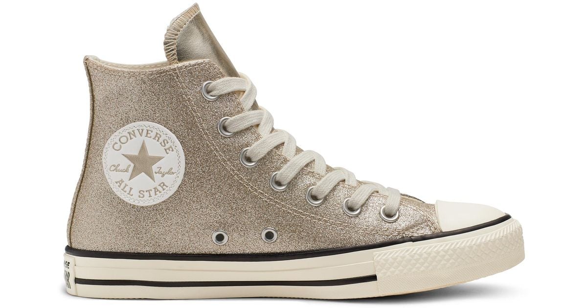 Converse Chuck Taylor All Star Shiny Metal High Top in Metallic | Lyst