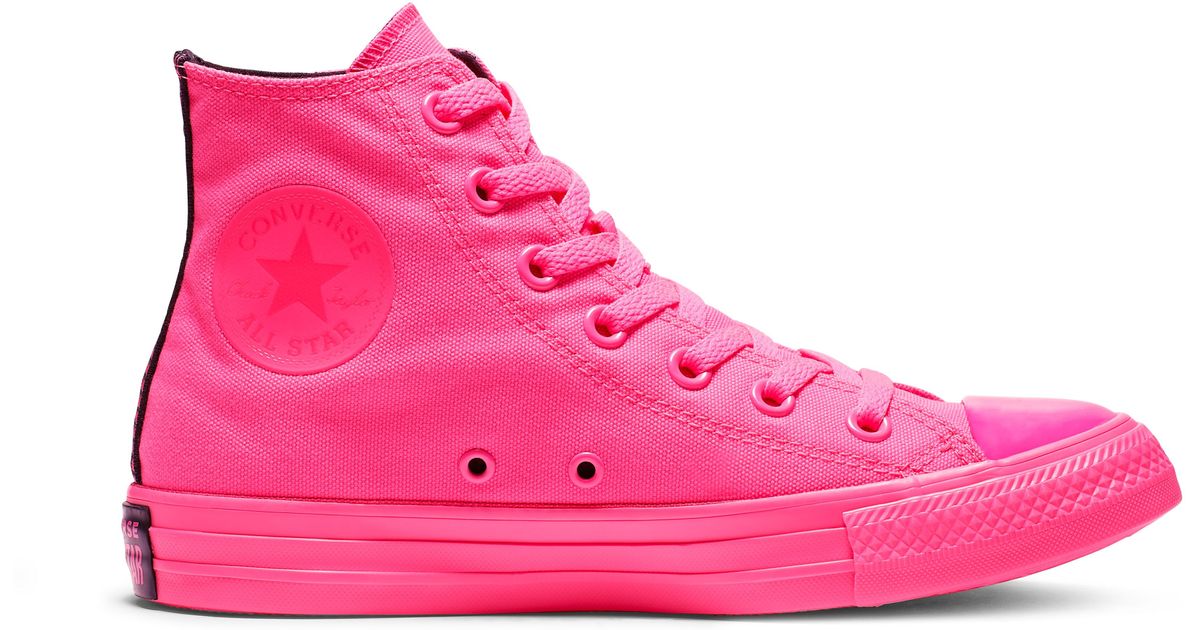 all pink high top converse