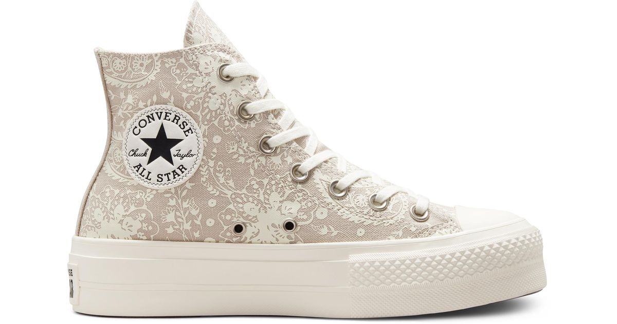 Converse Fall Florals Platform Chuck Taylor All Star in Brown | Lyst