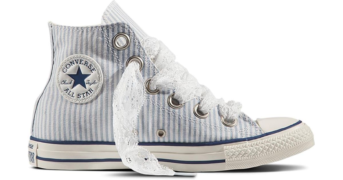white eyelet converse