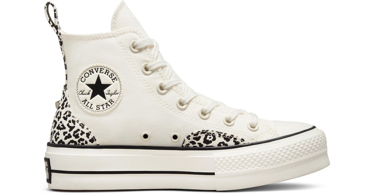 Converse Cotton Chuck Taylor All Star Lift Platform Animal Mix in Brown (White) | Lyst