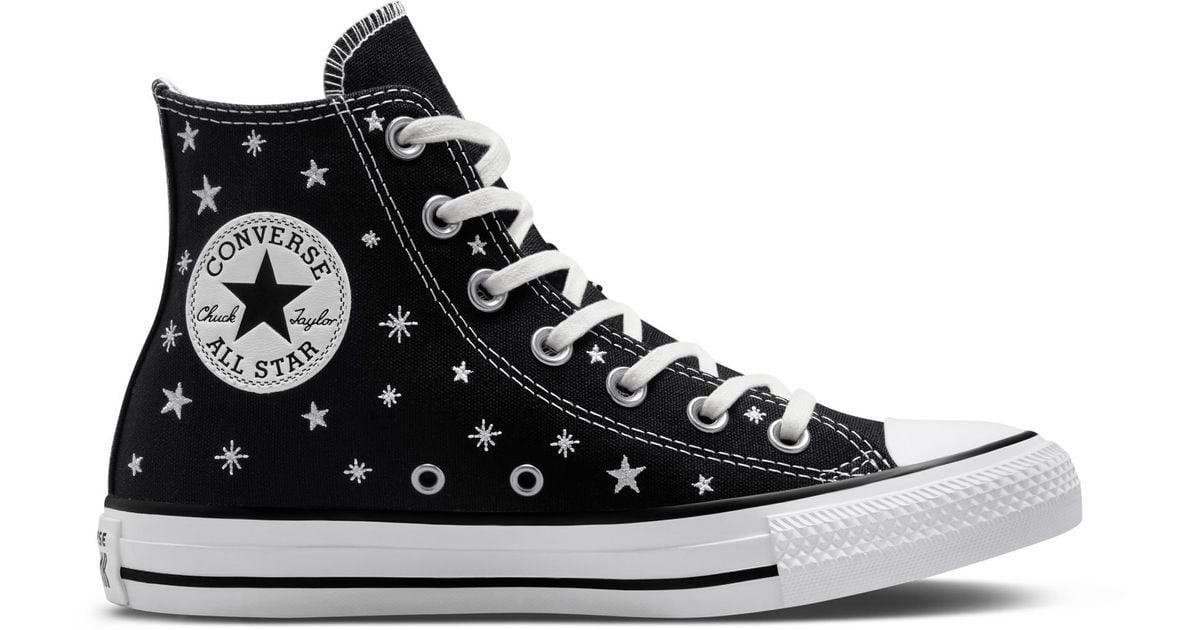 Converse Chuck Taylor All Star Embroidered Stars in Black Lyst