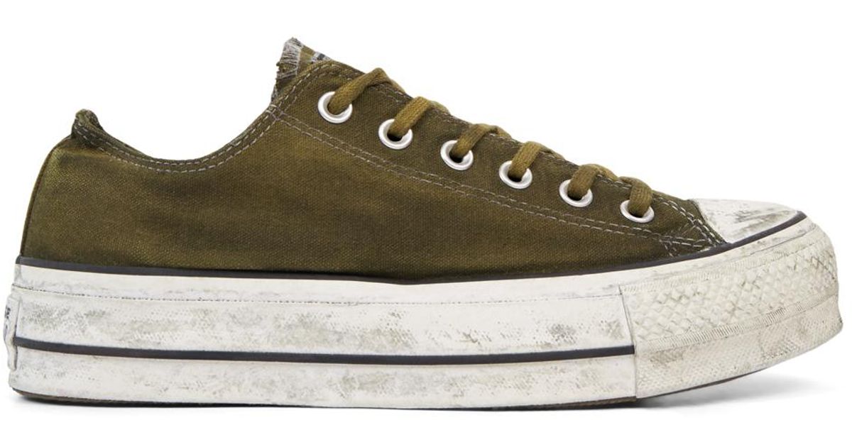 chuck taylor all star canvas rust platform low top