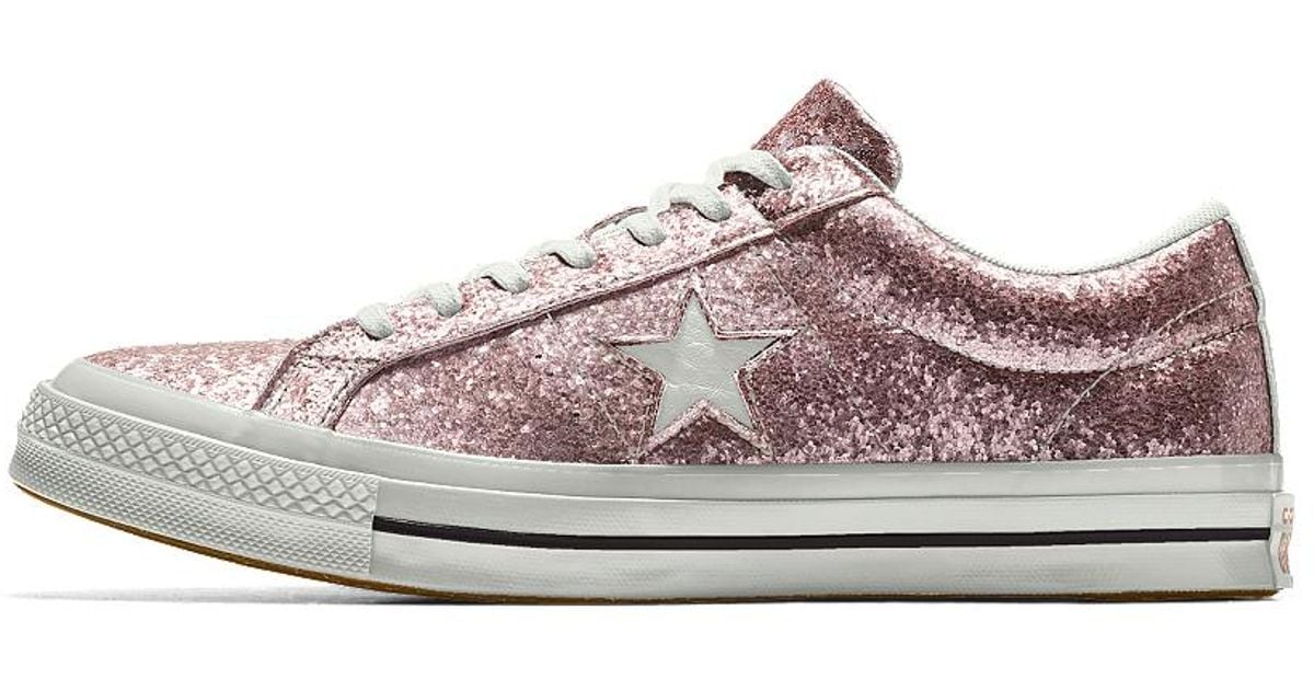 Converse Custom One Star Glitter Shoe | Lyst