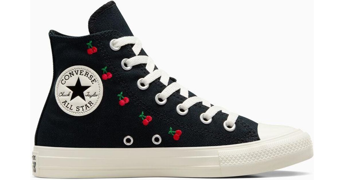 Converse Chuck Taylor All Star Cherries in Black Lyst UK