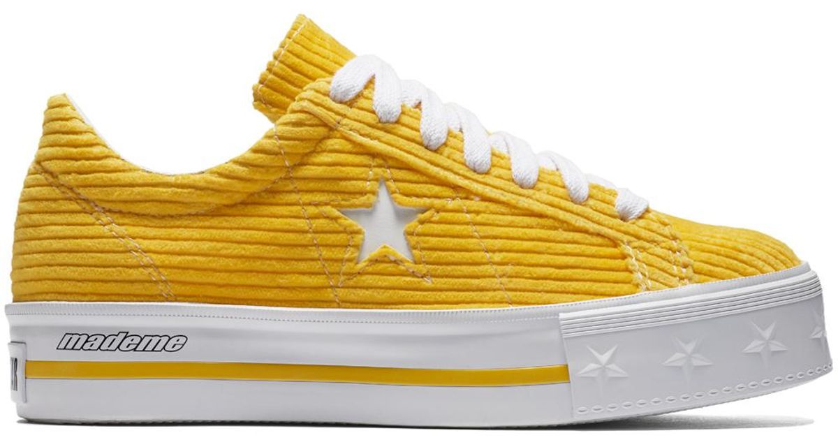 yellow platform converse