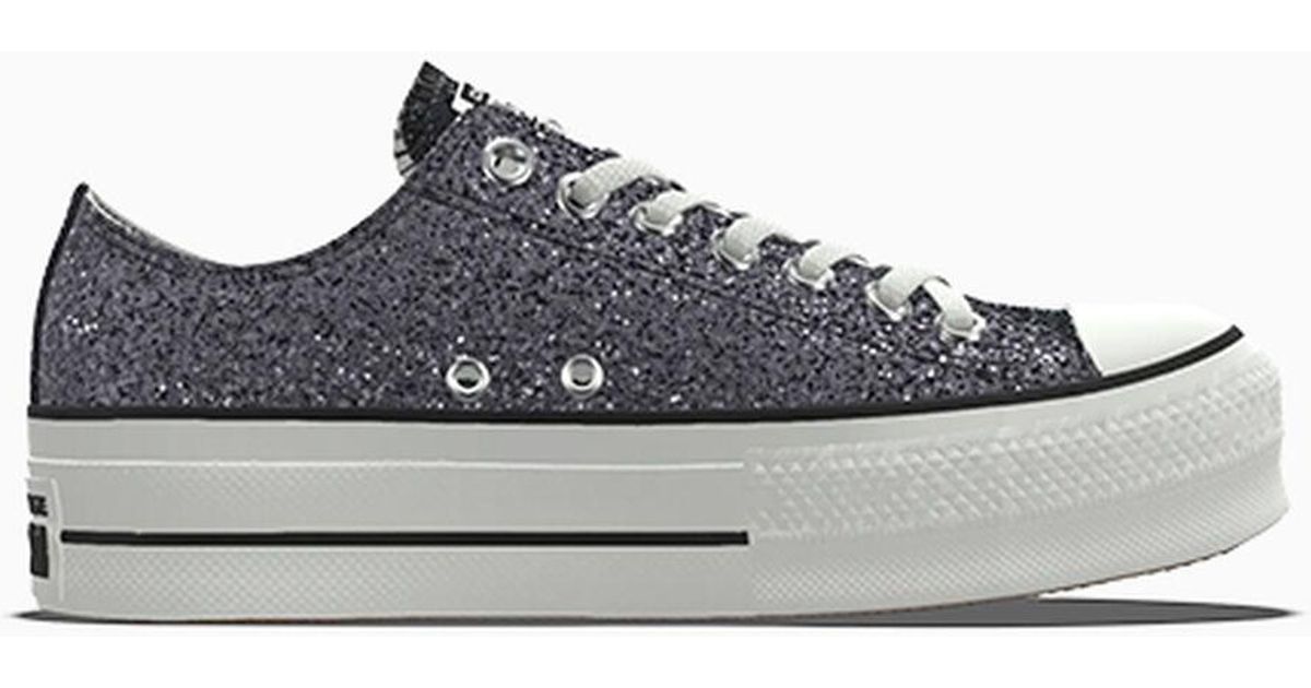 Glitter Converse Damen Plateau Pink Glitter Rosa Glitzer Chucks