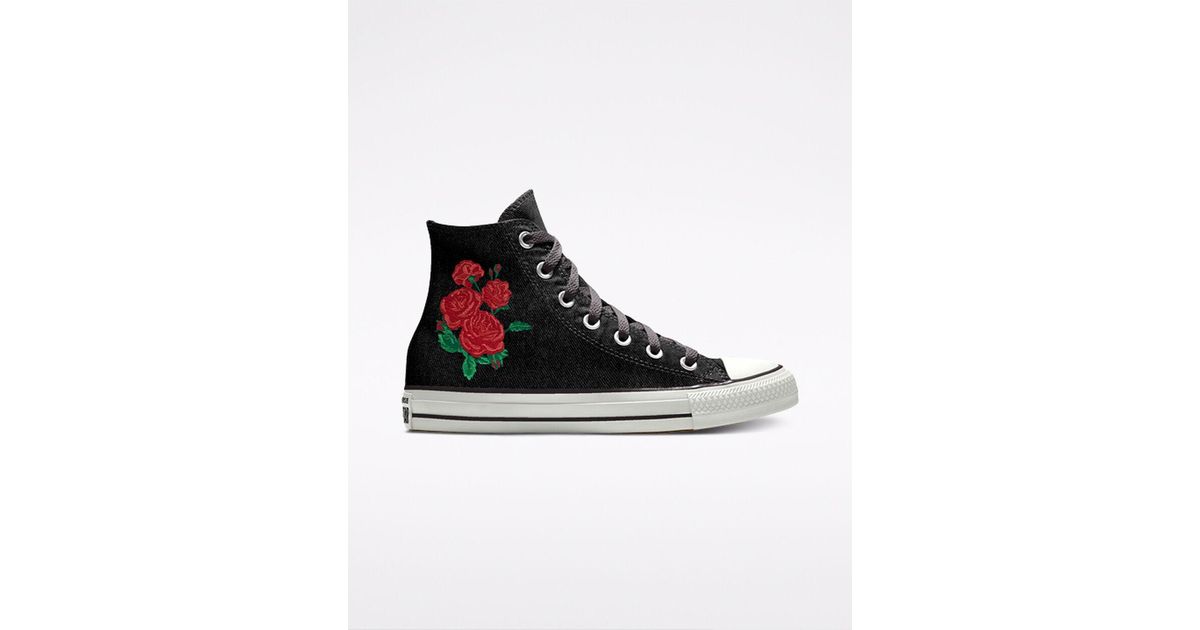 custom chuck taylor all star floral embroidery high top