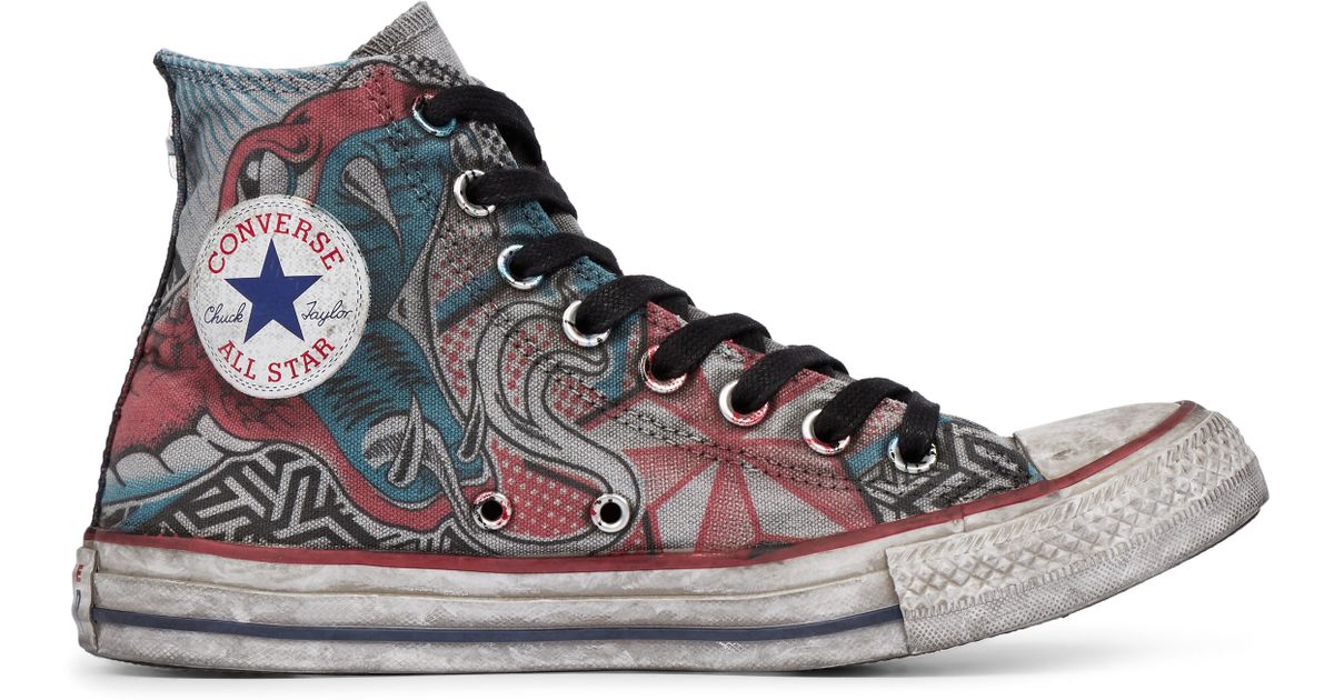 Converse Canvas Chuck Taylor All Star Snake Tattoo High Top in Blue for Men  | Lyst UK