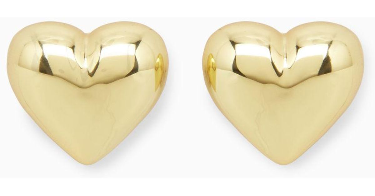 COS Heart Clip-on Earrings in Metallic | Lyst