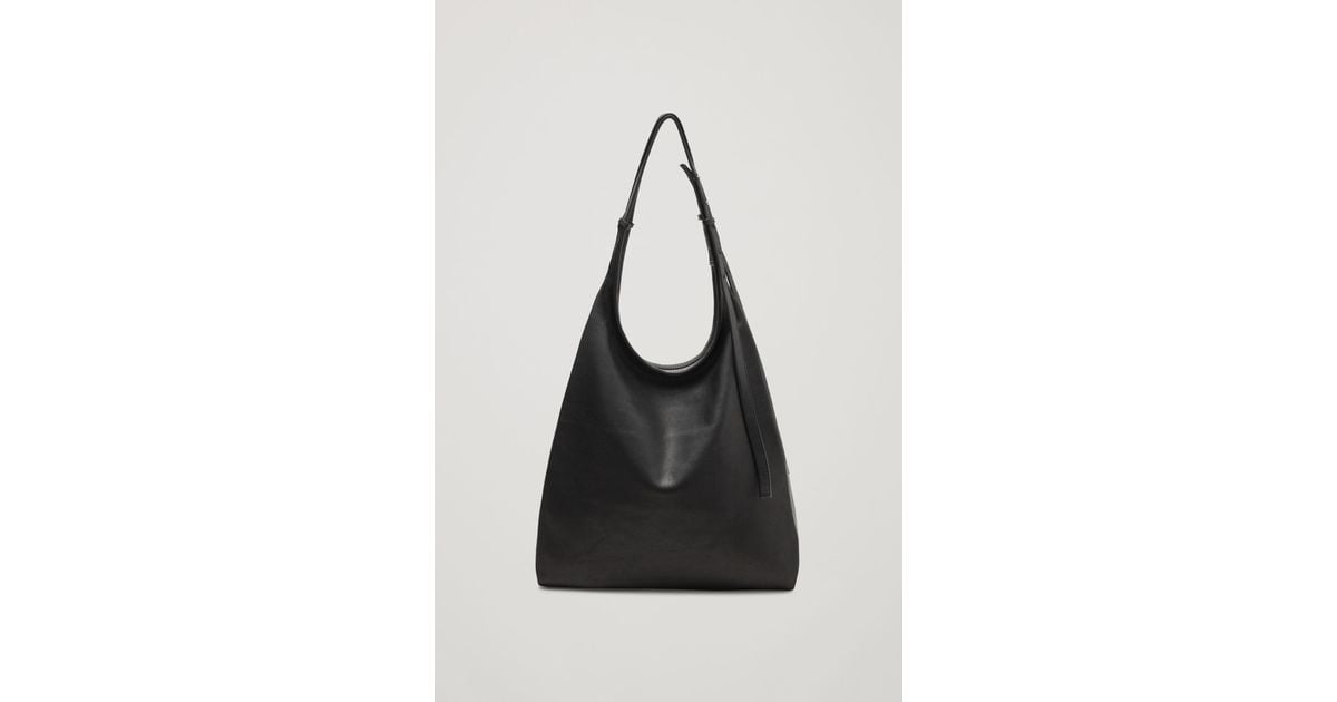 COS Leather Shopper Bag in Black | Lyst